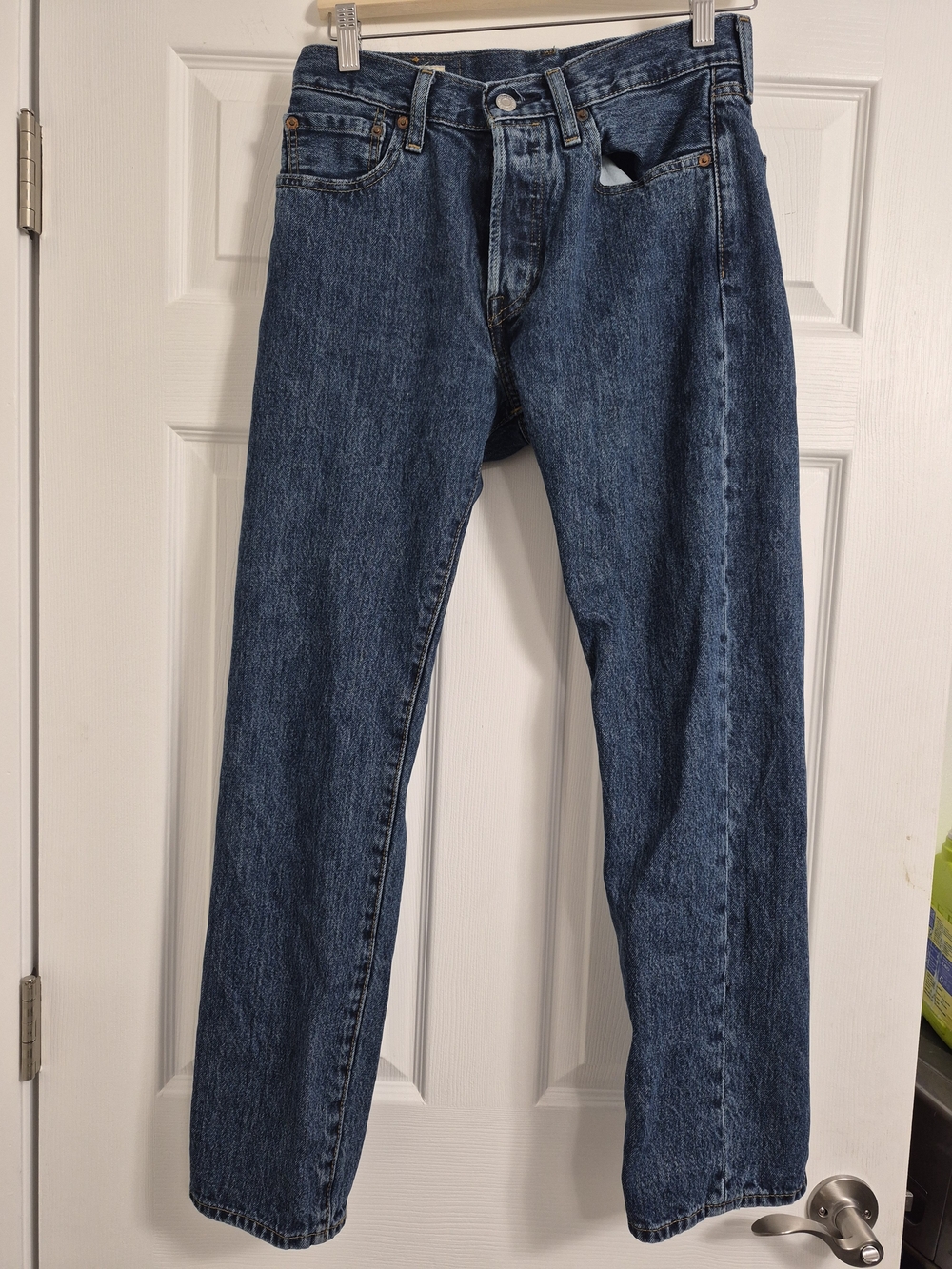 Levi's Straight Leg Jeans in Dark Blue Denim